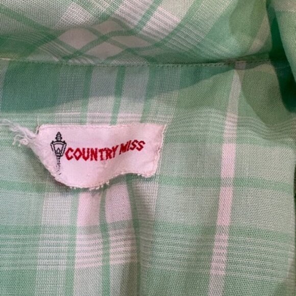 VINTAGE 1960’s Country Miss Green Plaid Dress in Excellent Condition! - Picture 7 of 7